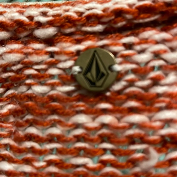 Orange and white volcom knit sweater - Picture 6 of 7